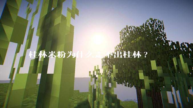 桂林米粉为什么走不出桂林?