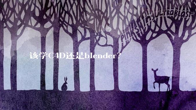 该学C4D还是blender？